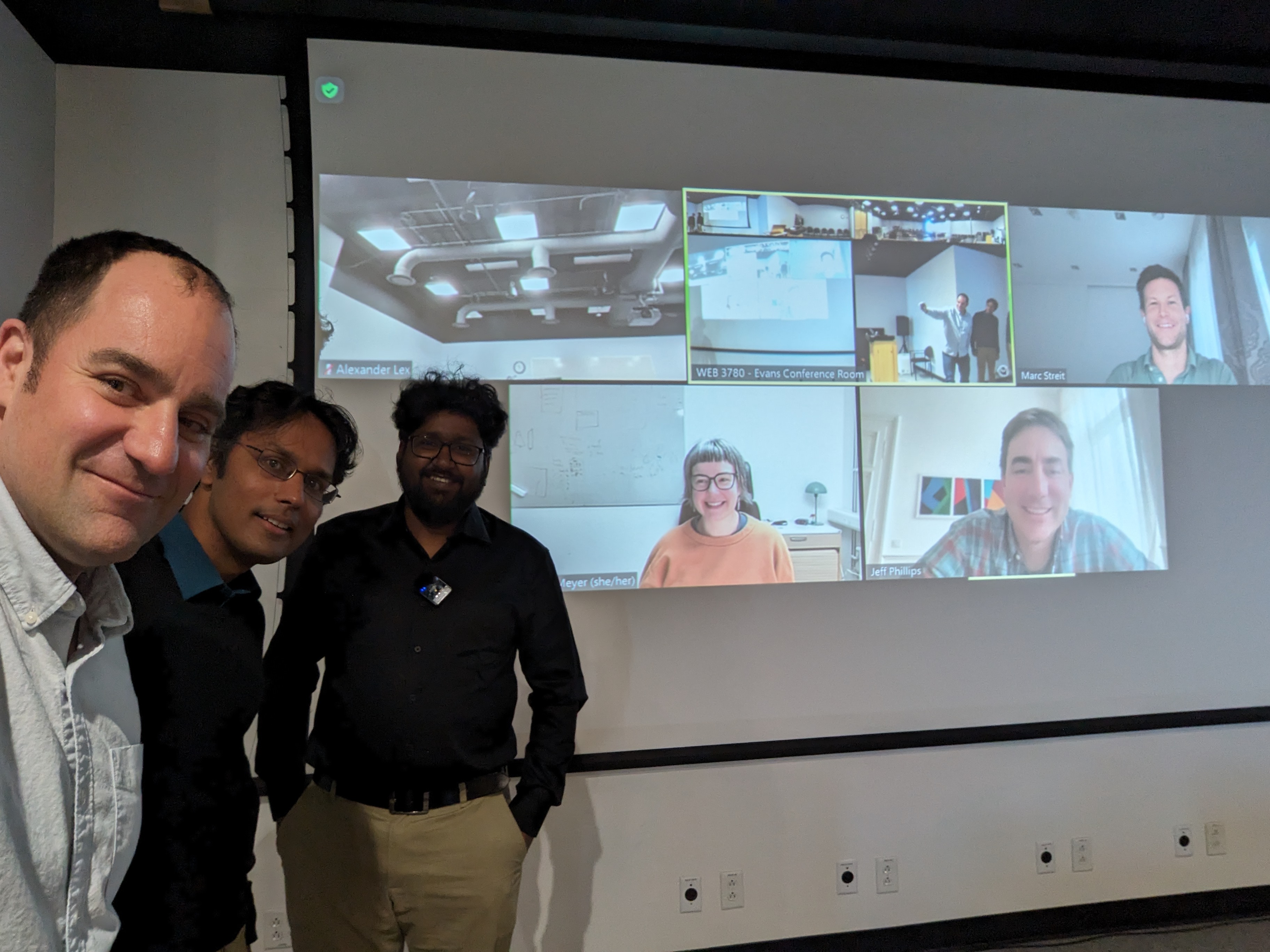 Kiran celebrating that he passed his defense with the committee!