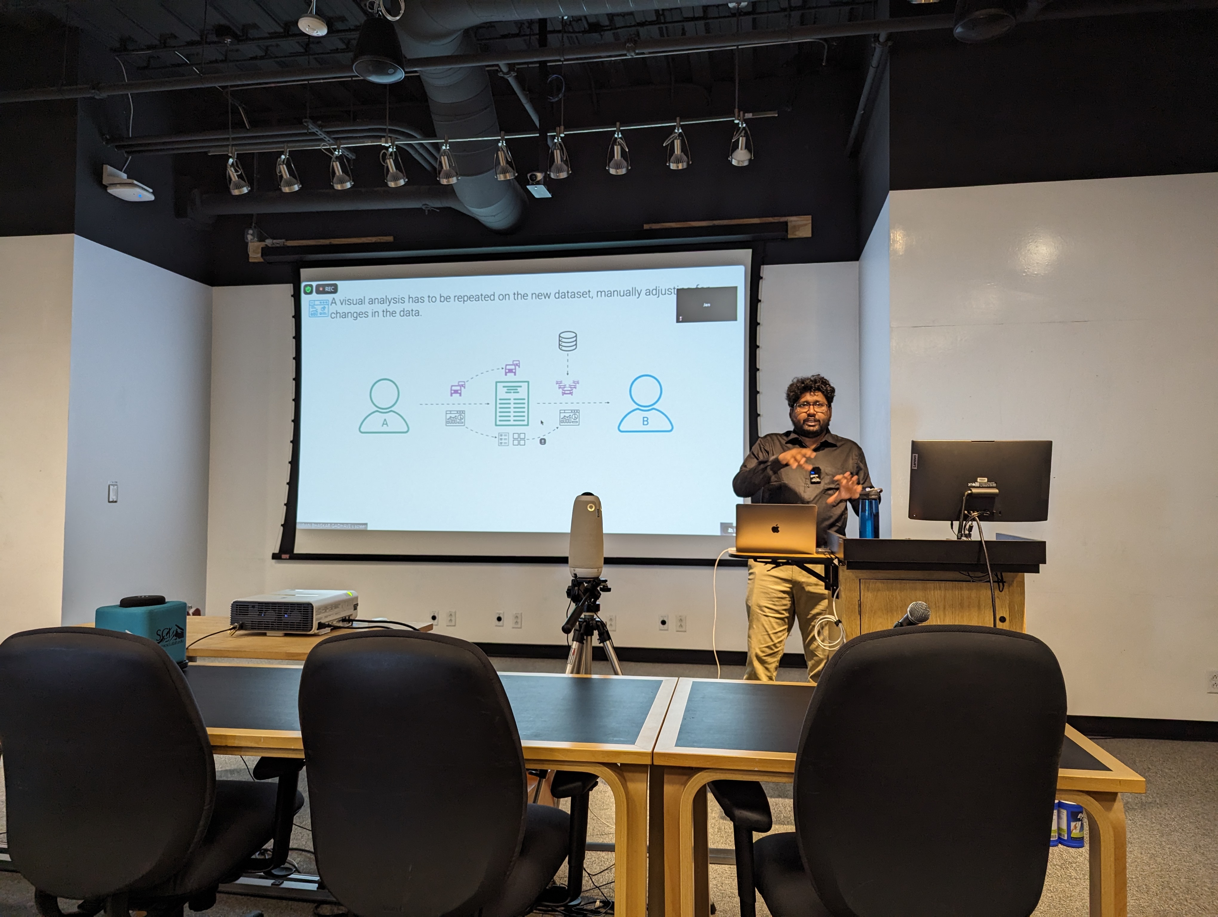 Kiran presenting