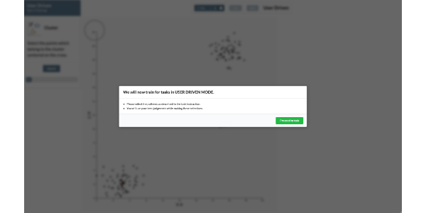 Instructions for user driven tasks in the study.